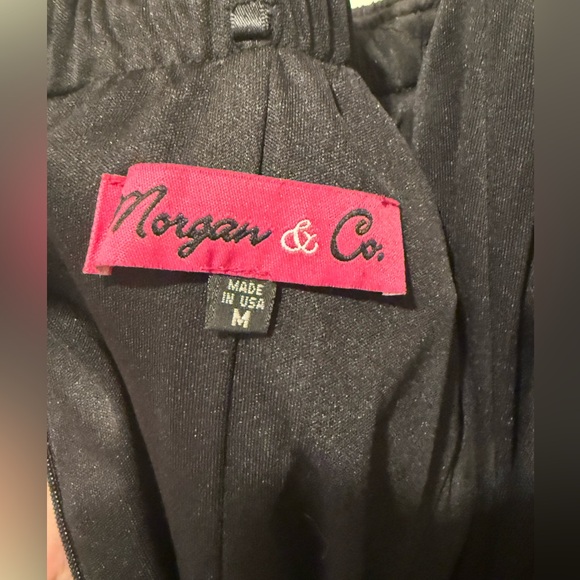 Morgan & Co EUC Size M Black Silver Spaghetti Strap Sequined Dress (0570) - Picture 8 of 10